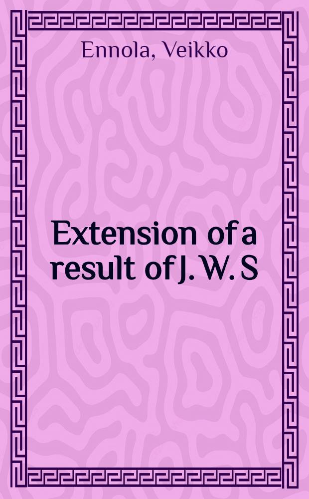 Extension of a result of J. W. S : Classes on inhomogeneous Diophantine approximation