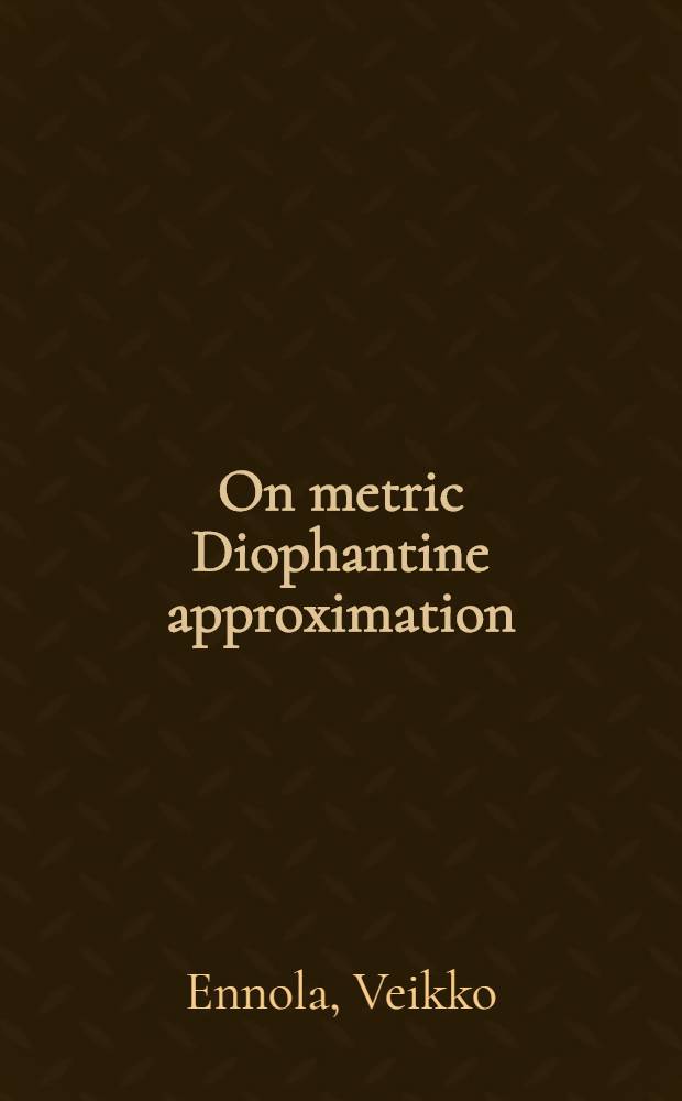 On metric Diophantine approximation