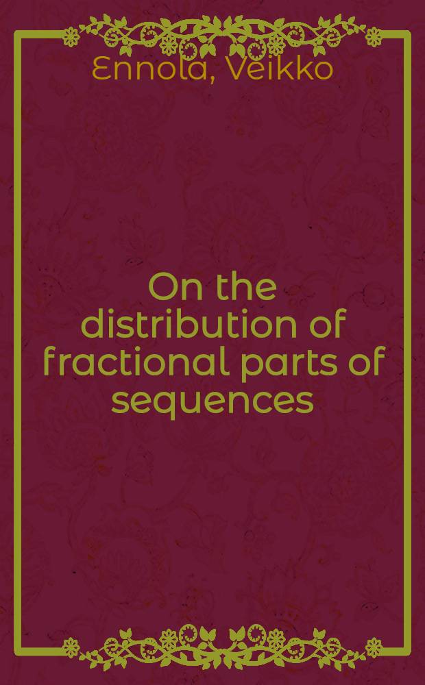 On the distribution of fractional parts of sequences