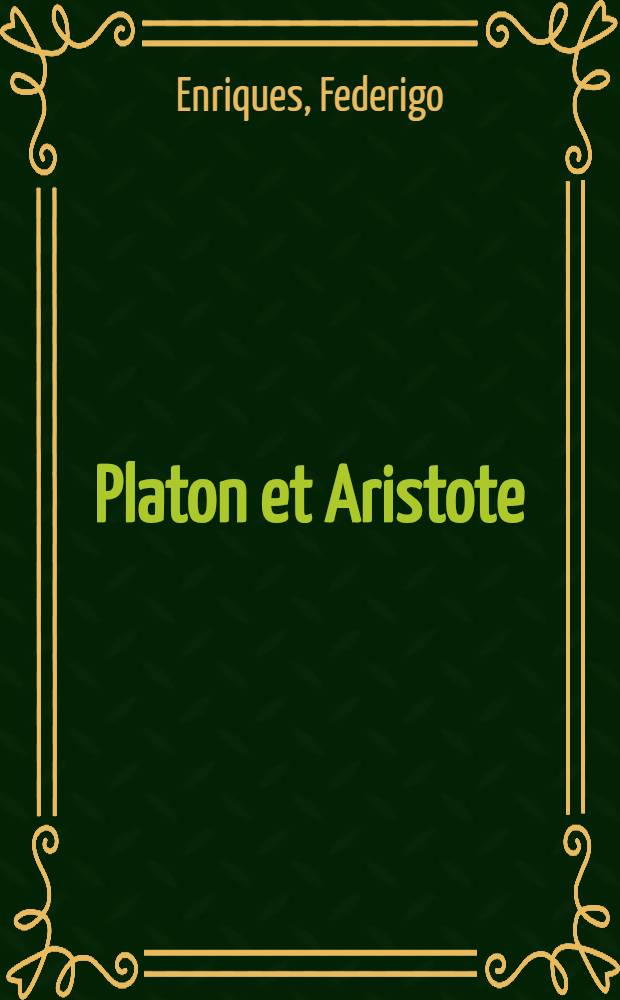 Platon et Aristote