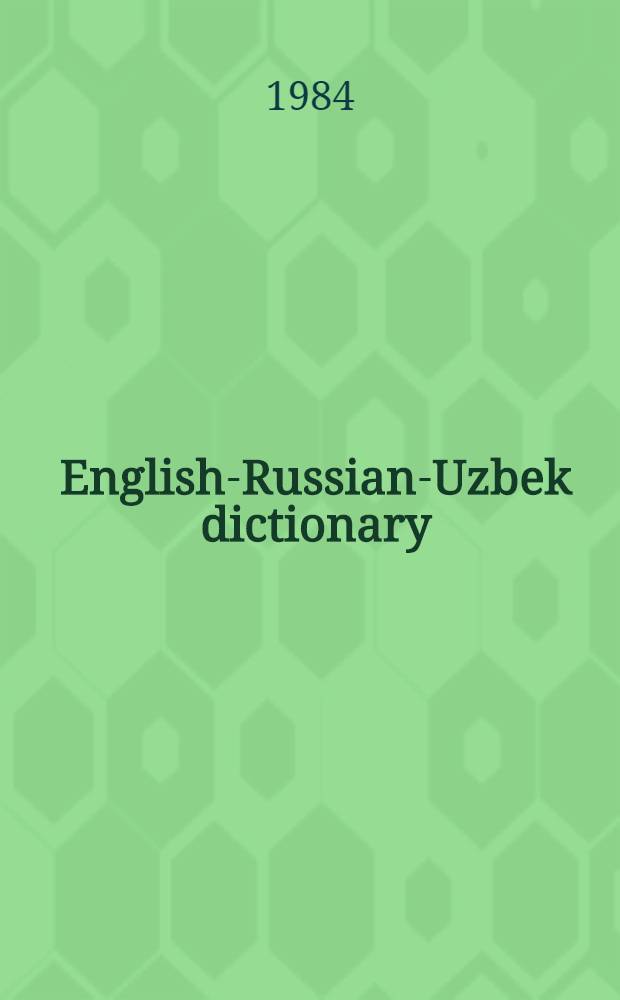 English-Russian-Uzbek dictionary : Cotton a. textile