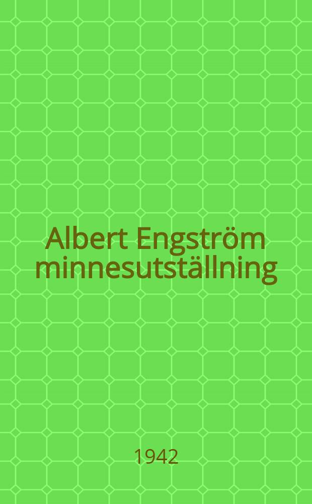 Albert Engström minnesutställning