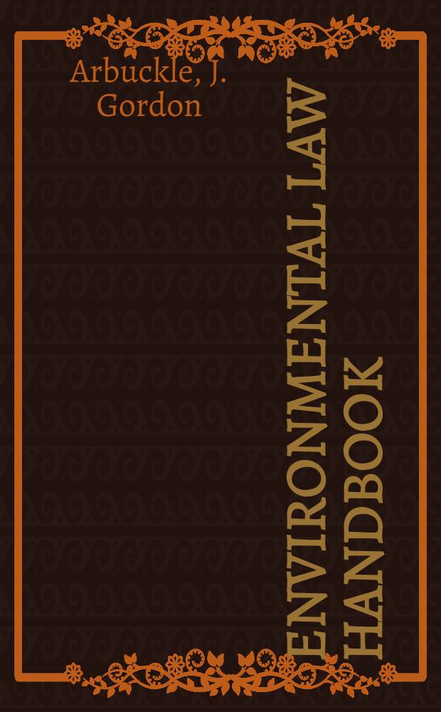 Environmental law handbook