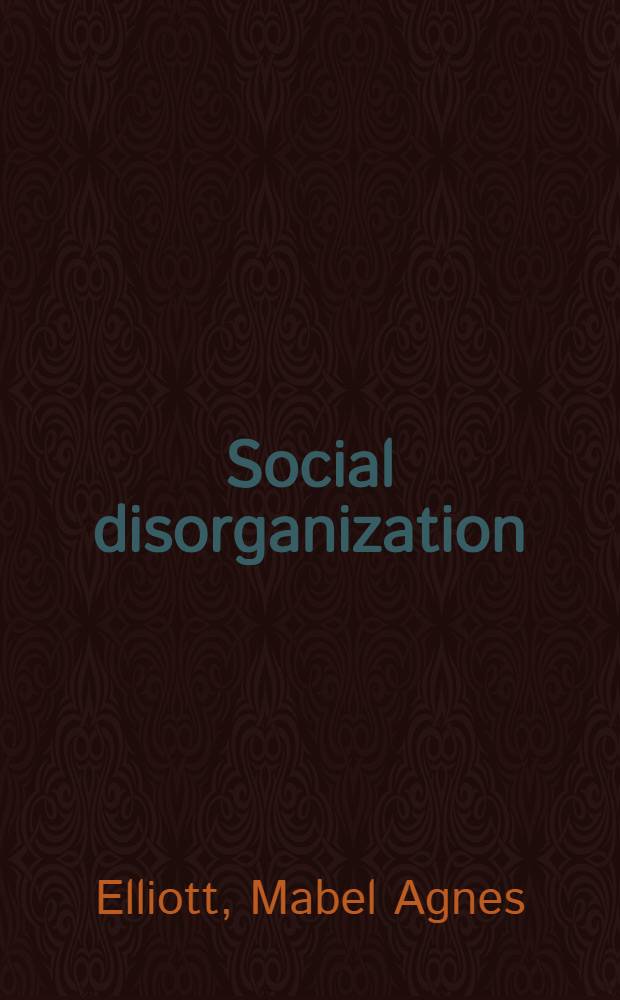 Social disorganization