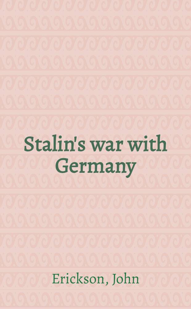 Stalin's war with Germany