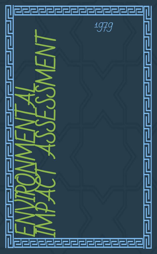 Environmental impact assessment : Principles a. applications