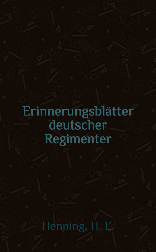 Erinnerungsbl&auml;tter deutscher Regimenter : Die Anteilnahme der Truppenteile der ehemaligen deutschen Armee am Weltkriege Bearb. unter Benutzung der amtl. Kriegstageb&uuml;cher Der Schriftenfolge ... Bd. 358 : Feldartillerie-Regiment Generalfeldmarschall Graf Waldersee (Schleswigsches) Nr. 9