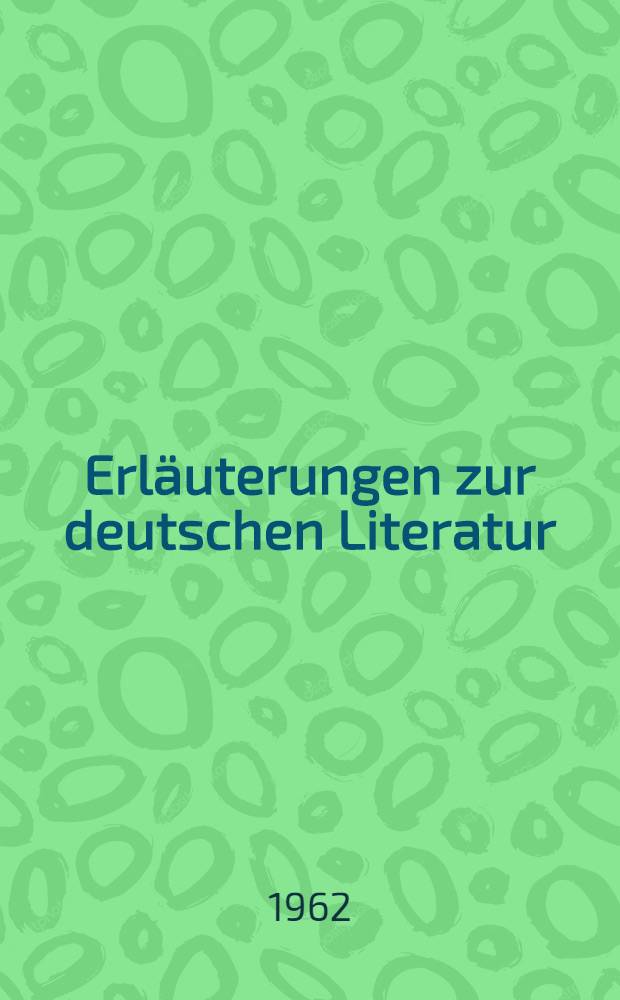Erläuterungen zur deutschen Literatur