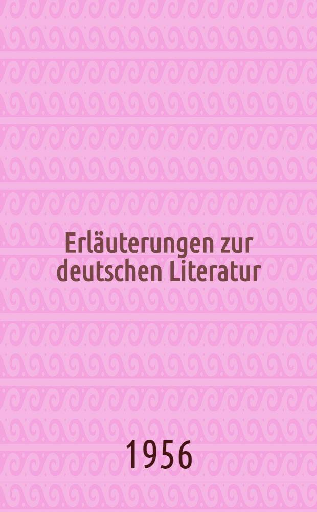 Erläuterungen zur deutschen Literatur