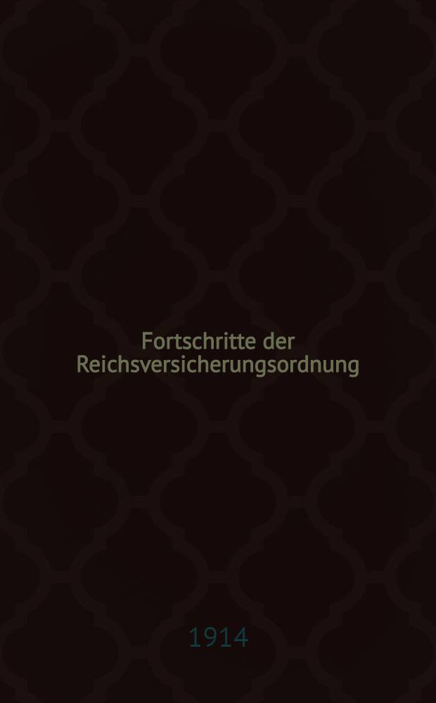 Fortschritte der Reichsversicherungsordnung