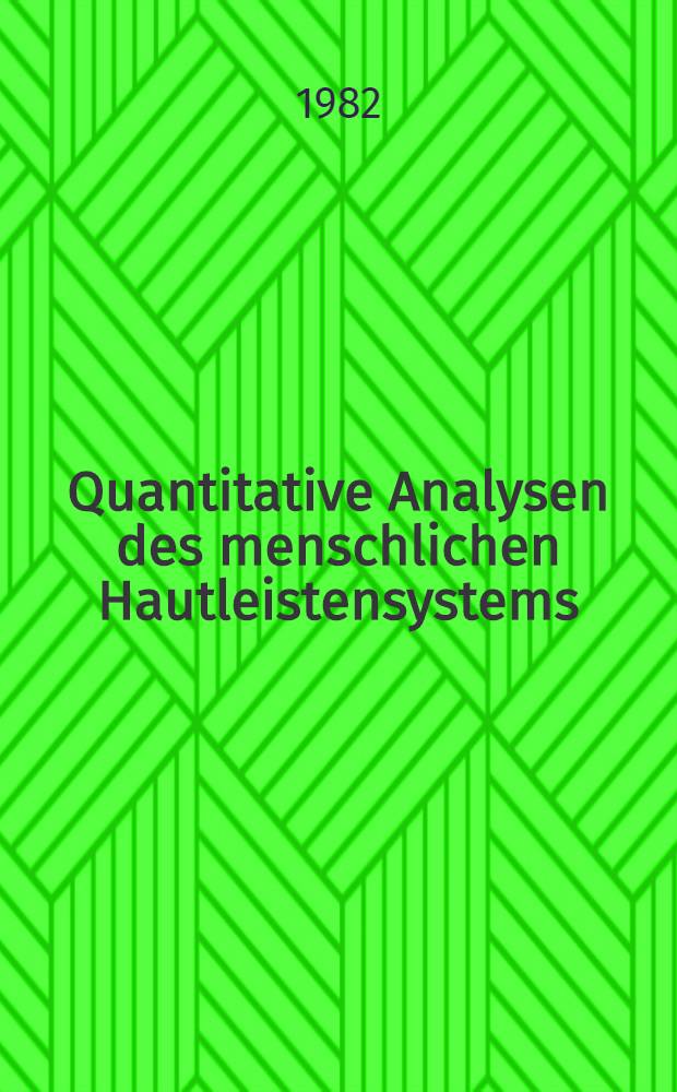 Quantitative Analysen des menschlichen Hautleistensystems : Geschlechtsunterschiede in Merkmalen der Fingerbeeren u. der Palma unter besonderer Berücksichtigung des Turner-Syndroms : Diss