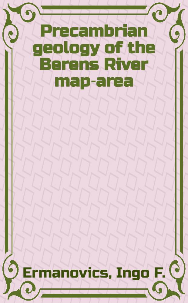 Precambrian geology of the Berens River map-area (West half), Manitoba (63AW½)