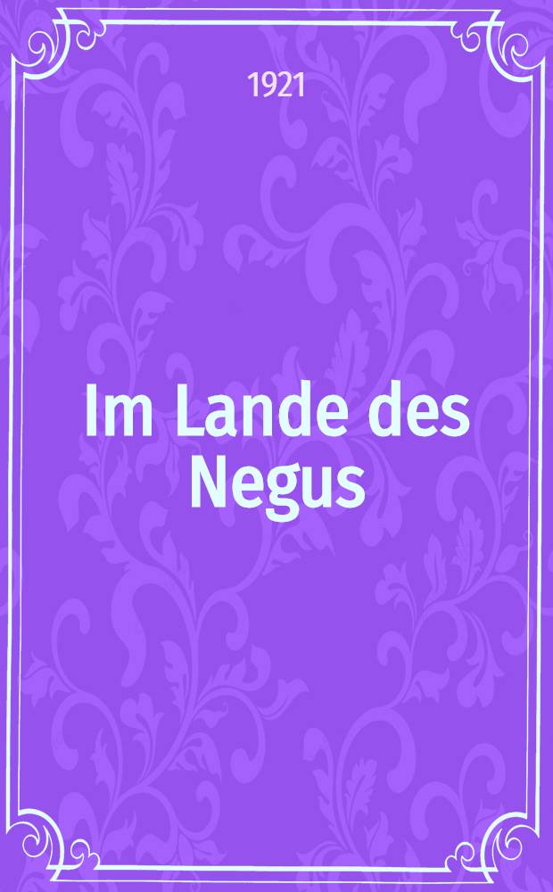 Im Lande des Negus