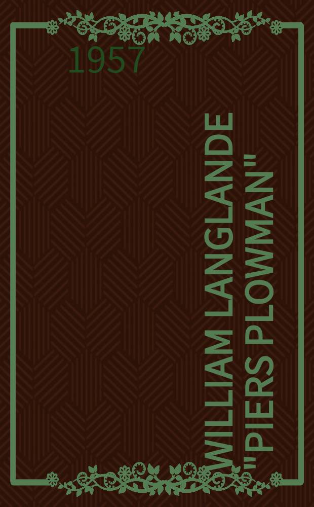 William Langlande "Piers Plowman" : (Eine Interpretation des C-Textes)