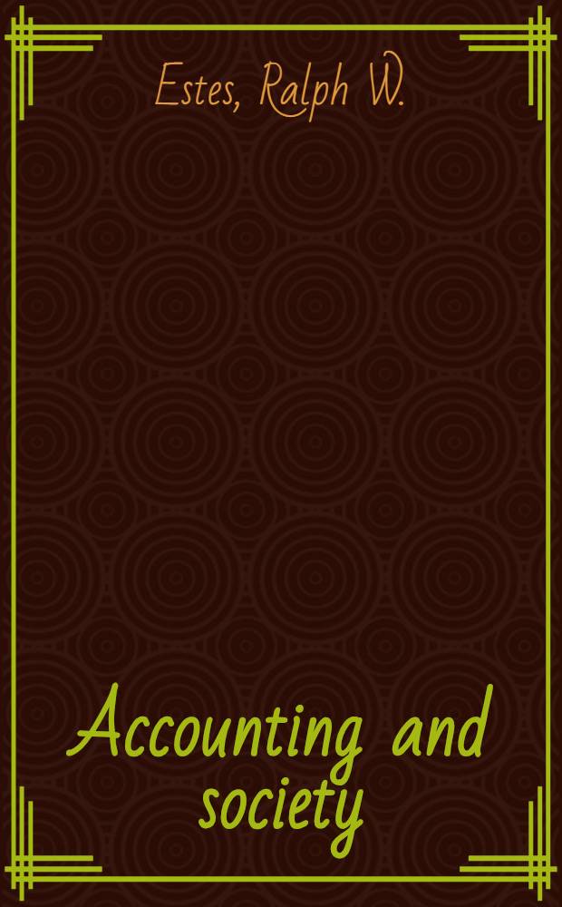 Accounting and society