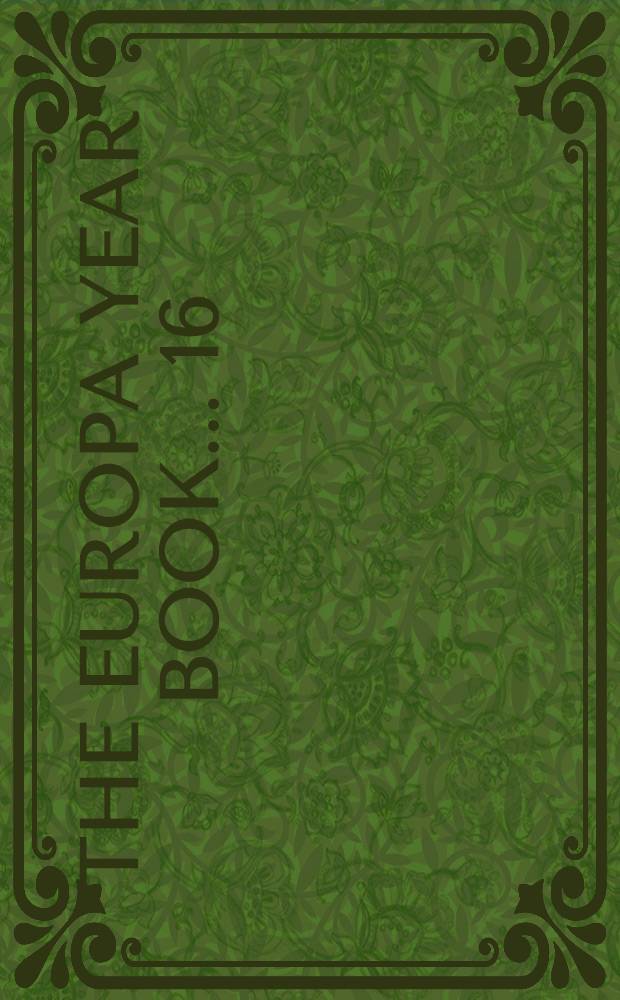 The Europa year book ... [16] : The Europa year book 1966