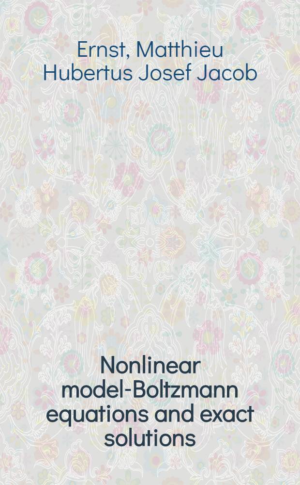 Nonlinear model-Boltzmann equations and exact solutions