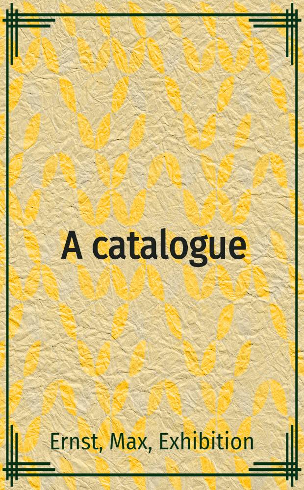 [A catalogue]