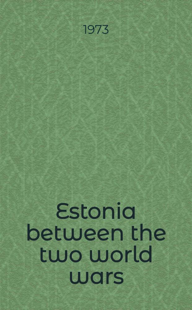 Estonia between the two world wars