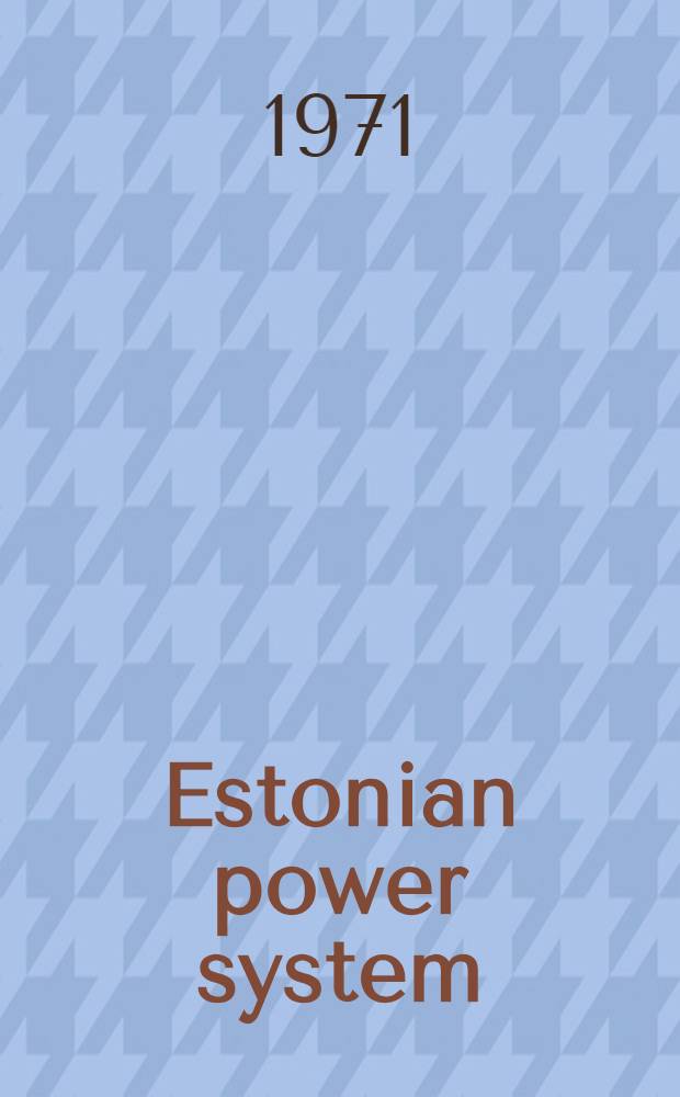 Estonian power system