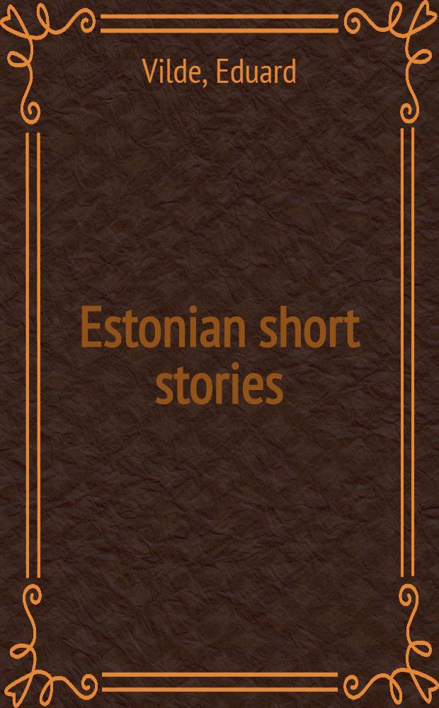 Estonian short stories