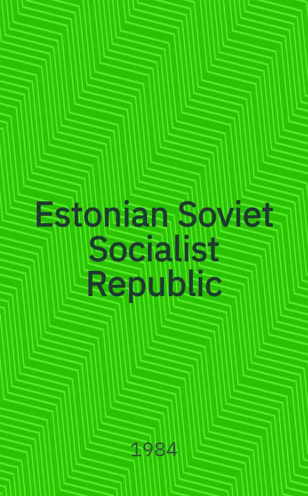 Estonian Soviet Socialist Republic : Excursions: 027 Hydrogeology of the Baltic. 028 Geology a. mineral deposits of lower Palaeozoic of the Eastern Baltic area : Guidebook