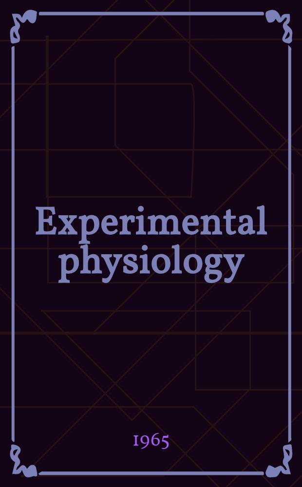 Experimental physiology