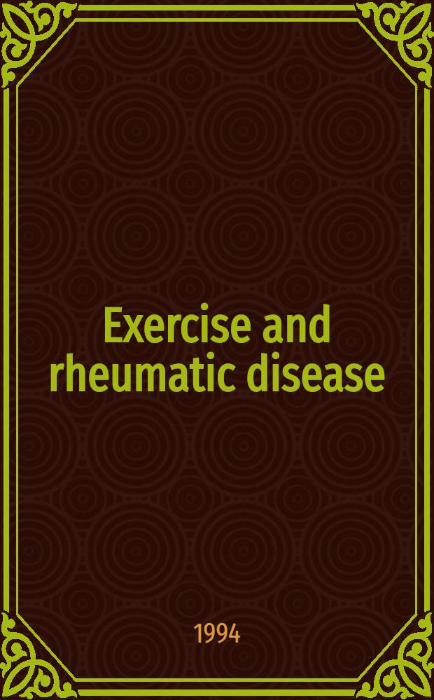 Exercise and rheumatic disease