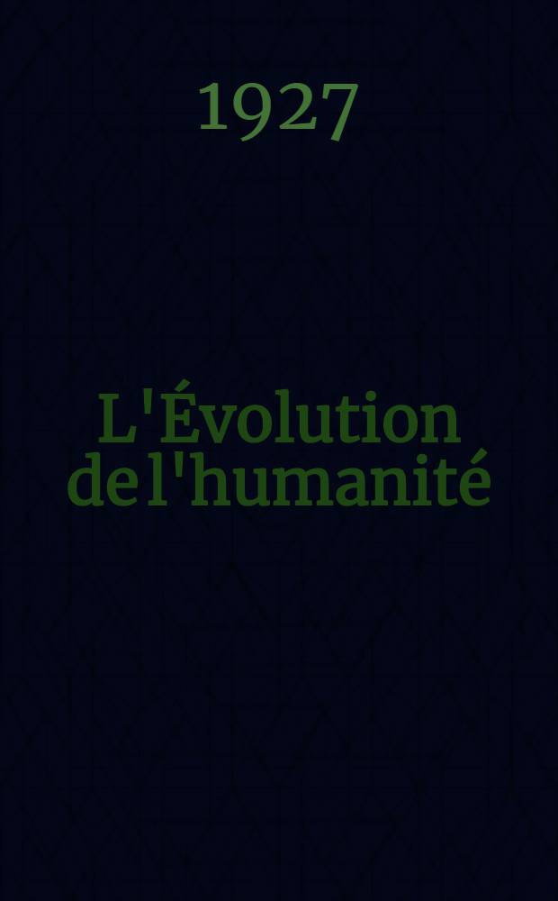 L'Évolution de l'humanité : Synthèse collective. XX : L'économie antique
