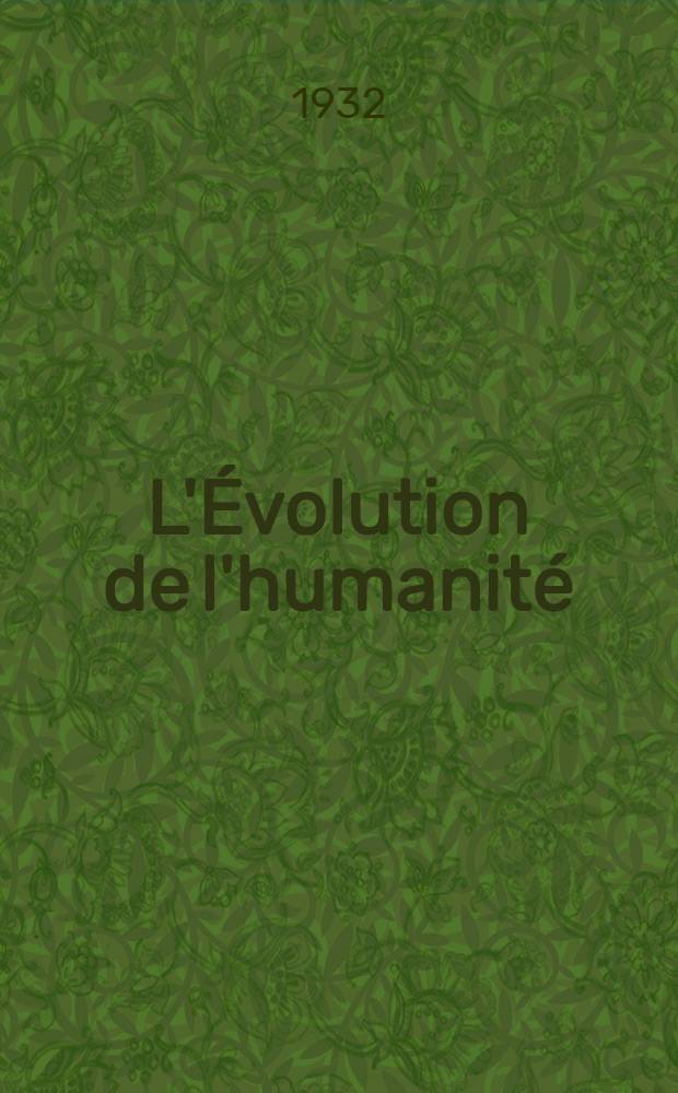L'Évolution de l'humanité : Synthèse collective. XXVII : Israël