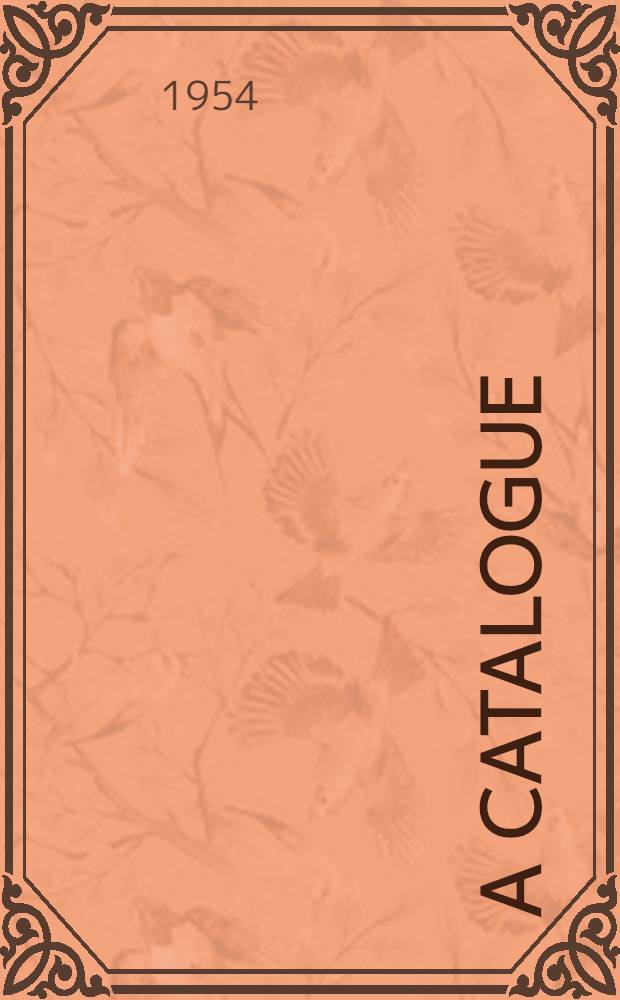 [A catalogue]