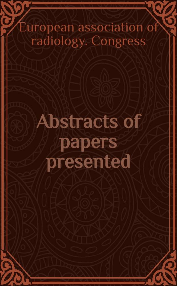 Abstracts of papers presented