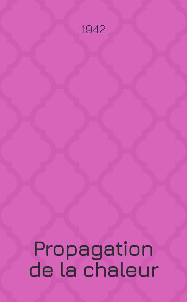 Propagation de la chaleur
