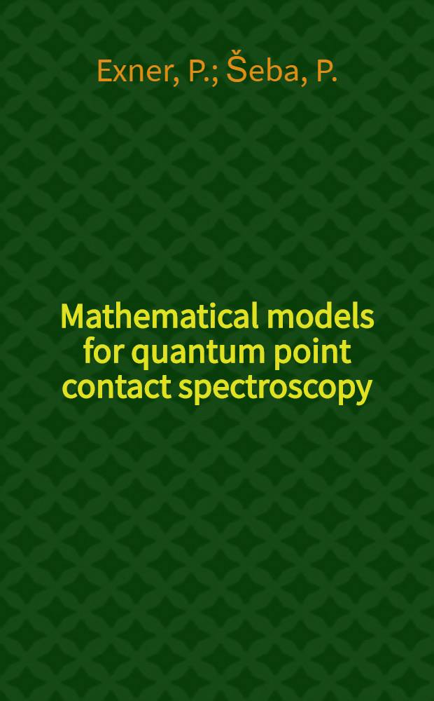 Mathematical models for quantum point contact spectroscopy