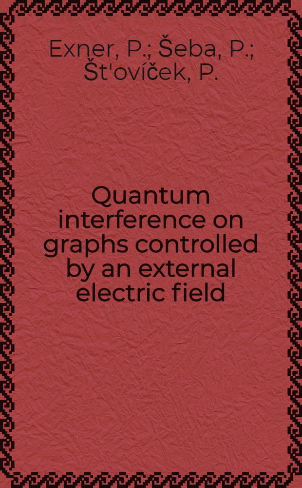Quantum interference on graphs controlled by an external electric field
