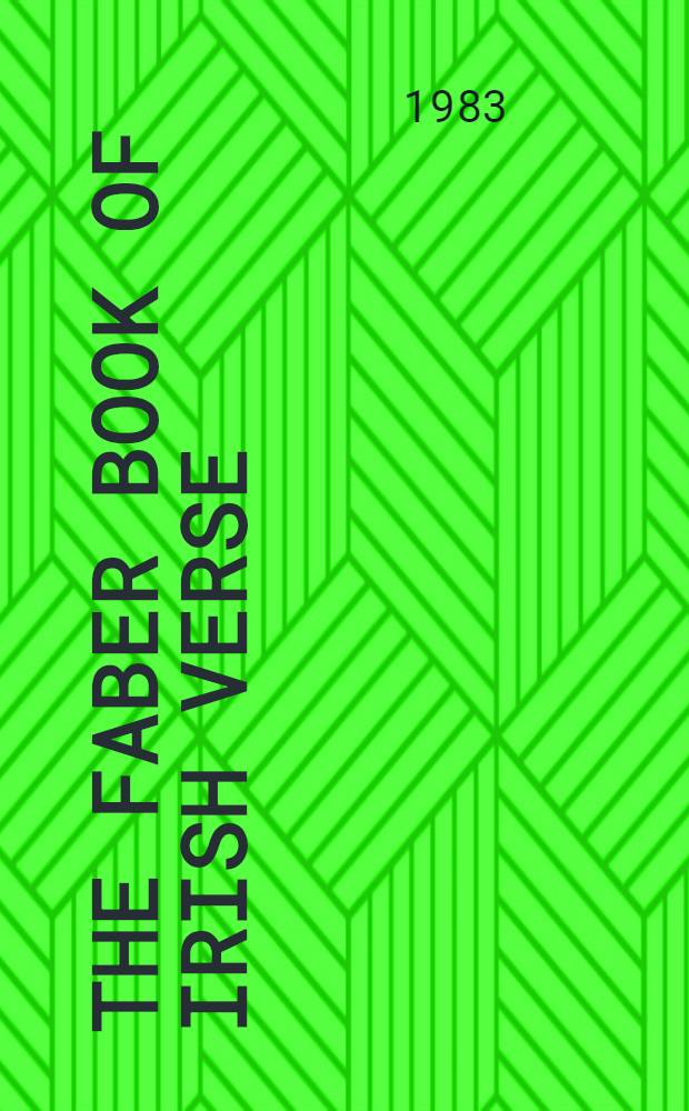 The Faber book of Irish verse
