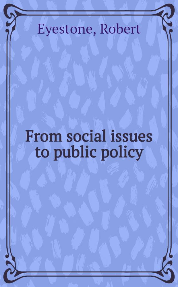 From social issues to public policy