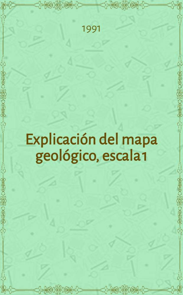 Explicación del mapa geológico, escala 1:250000, del flanco oeste de la Cordillera Occidental entre los ríos Andágueda y Murindó, Departamentos Antioquia y Chocó, República de Colombia