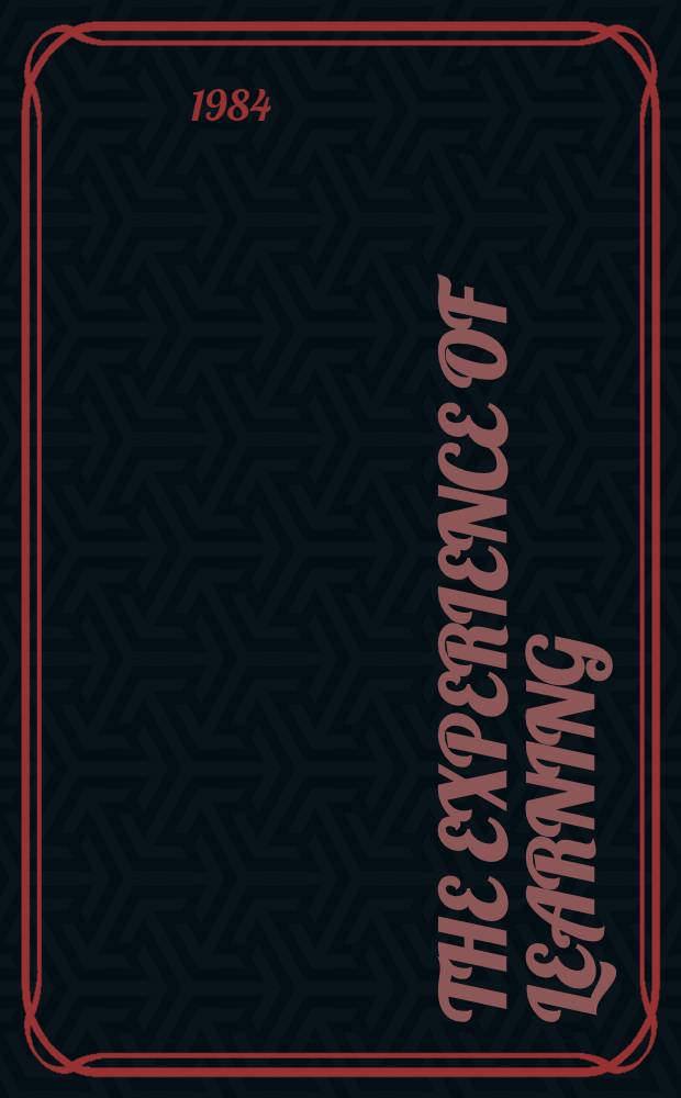 The experience of learning