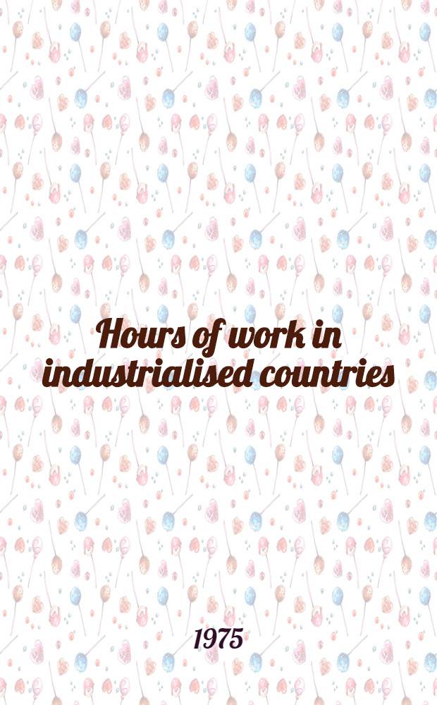 Hours of work in industrialised countries