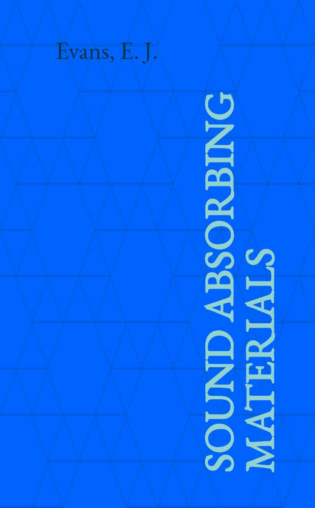 Sound absorbing materials