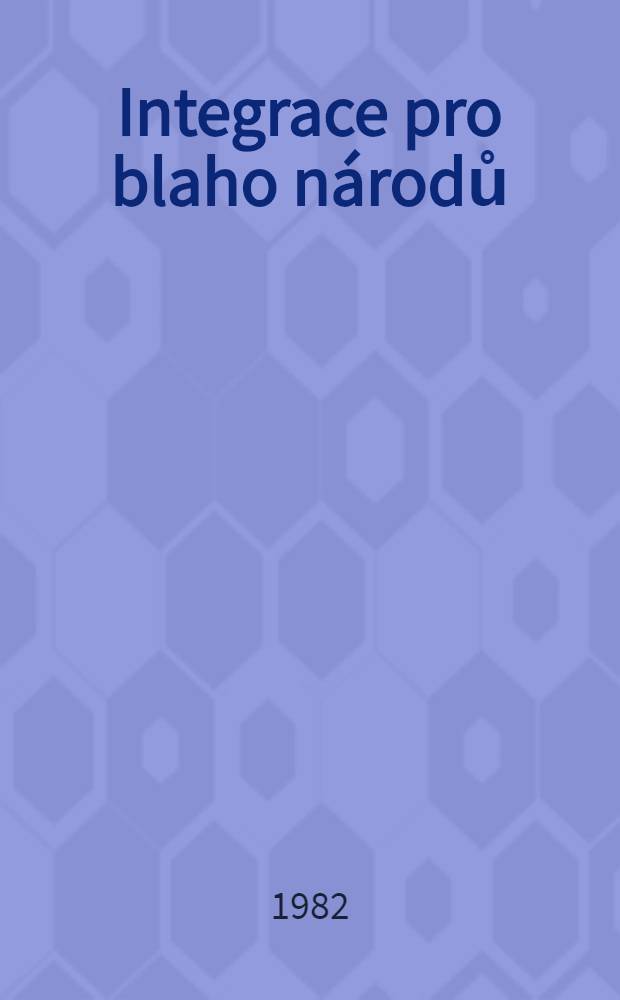 Integrace pro blaho národů