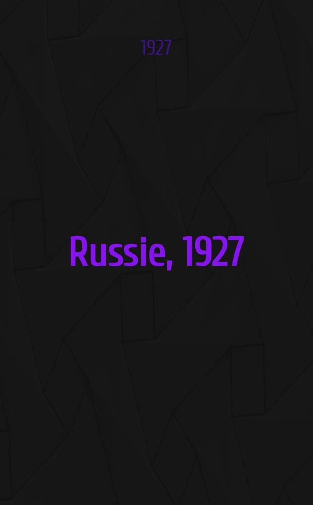 Russie, 1927
