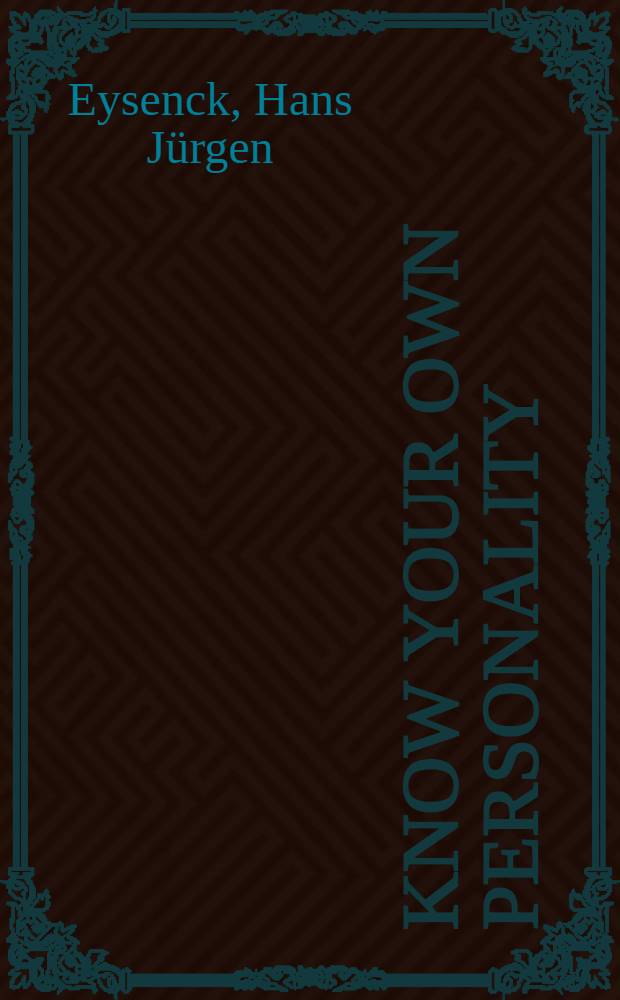 Know your own personality