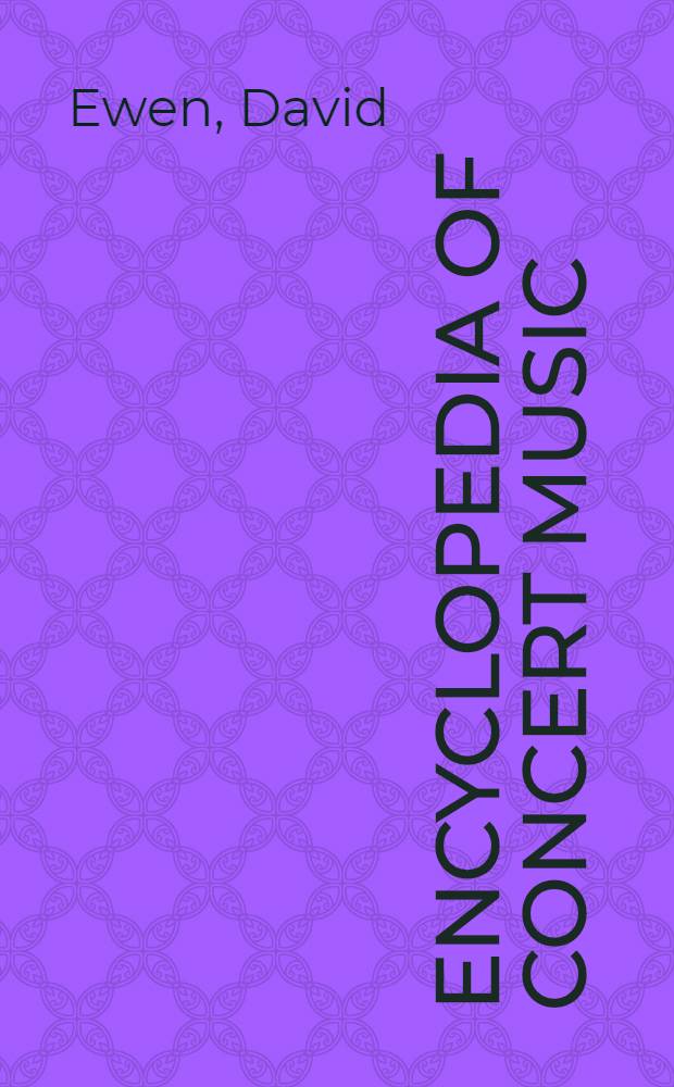 Encyclopedia of concert music
