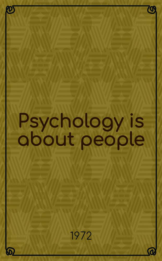 Psychology is about people