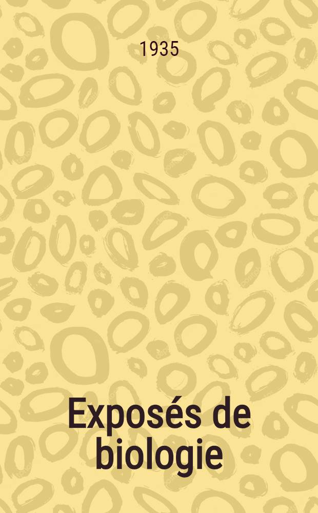 Exposés de biologie (physiologie cellulaire)