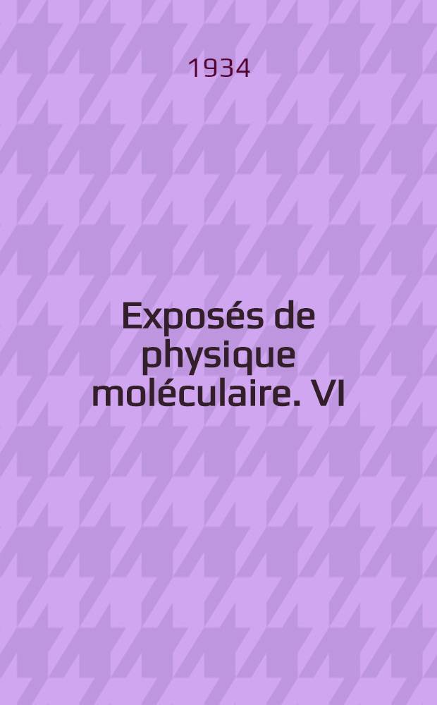 Exposés de physique moléculaire. VI : La fluorescence des molécules diatomiques