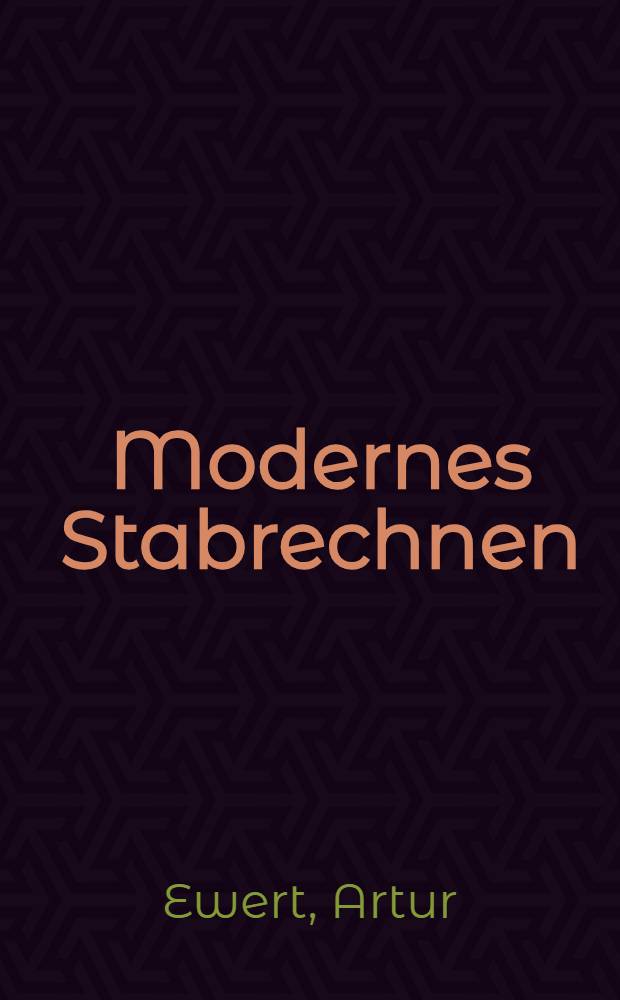 Modernes Stabrechnen