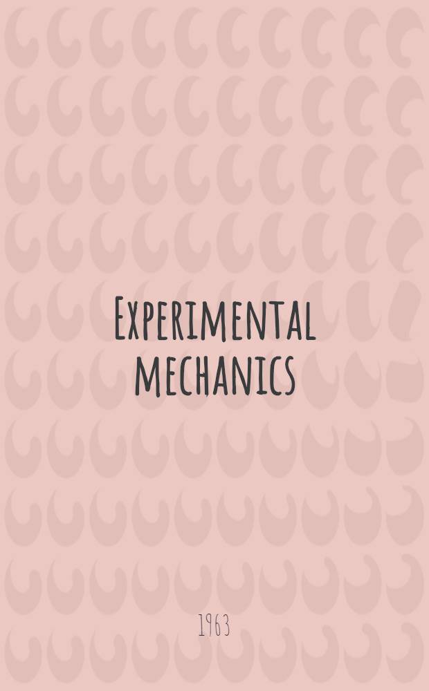 Experimental mechanics